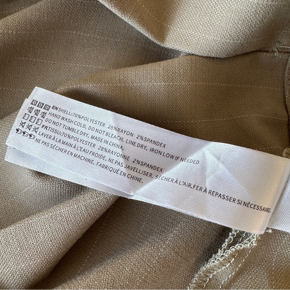 NWOT En Saison Arden Pleated Mini Skirt - Taupe Ecru - Size Medium - Picture 7 of 7